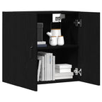 Armario de pared roble negro 60x31x60 cm madera de ingeniería