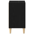 Mueble para lavabo roble negro 80x33x60 cm madera de ingeniería