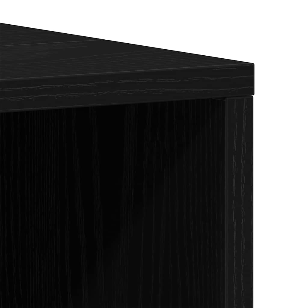 Mueble para lavabo roble negro 80x33x60 cm madera de ingeniería