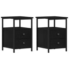 Mesitas de noche 2 unidades Roble negro 34x35,5x50 cm Madera de ingeniería