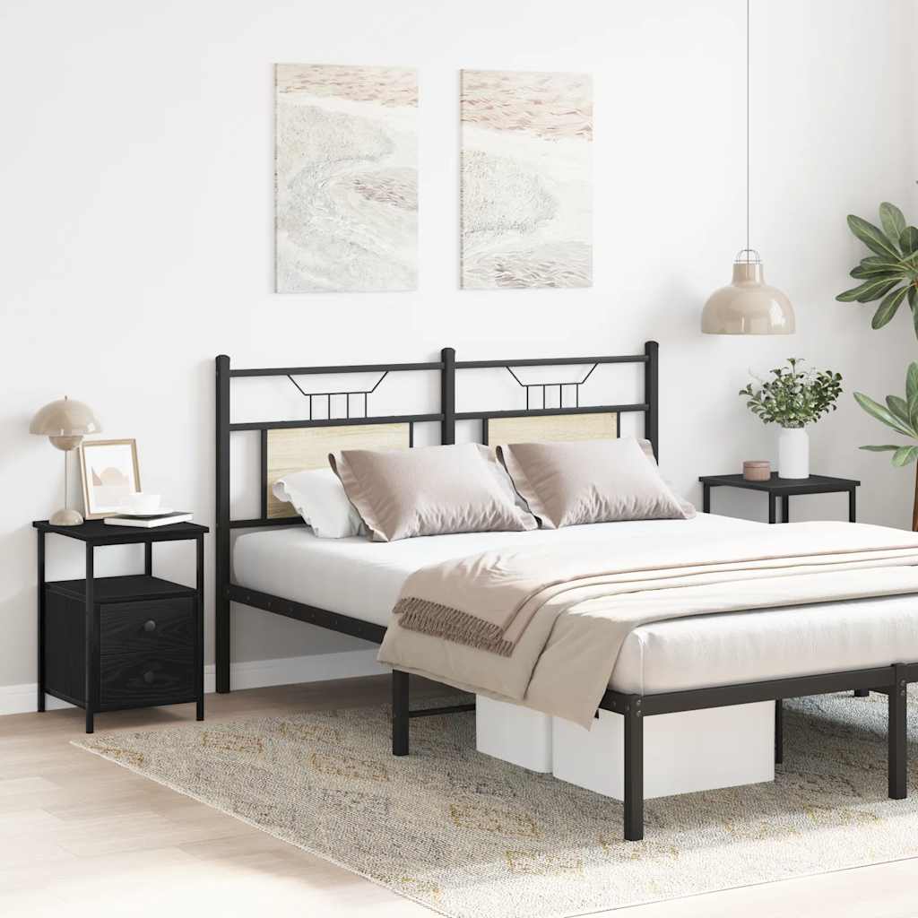 Mesitas de noche 2 unidades Roble negro 34x35,5x50 cm Madera de ingeniería