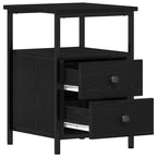 Mesitas de noche 2 unidades Roble negro 34x35,5x50 cm Madera de ingeniería
