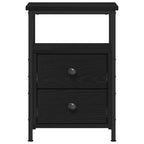 Mesitas de noche 2 unidades Roble negro 34x35,5x50 cm Madera de ingeniería