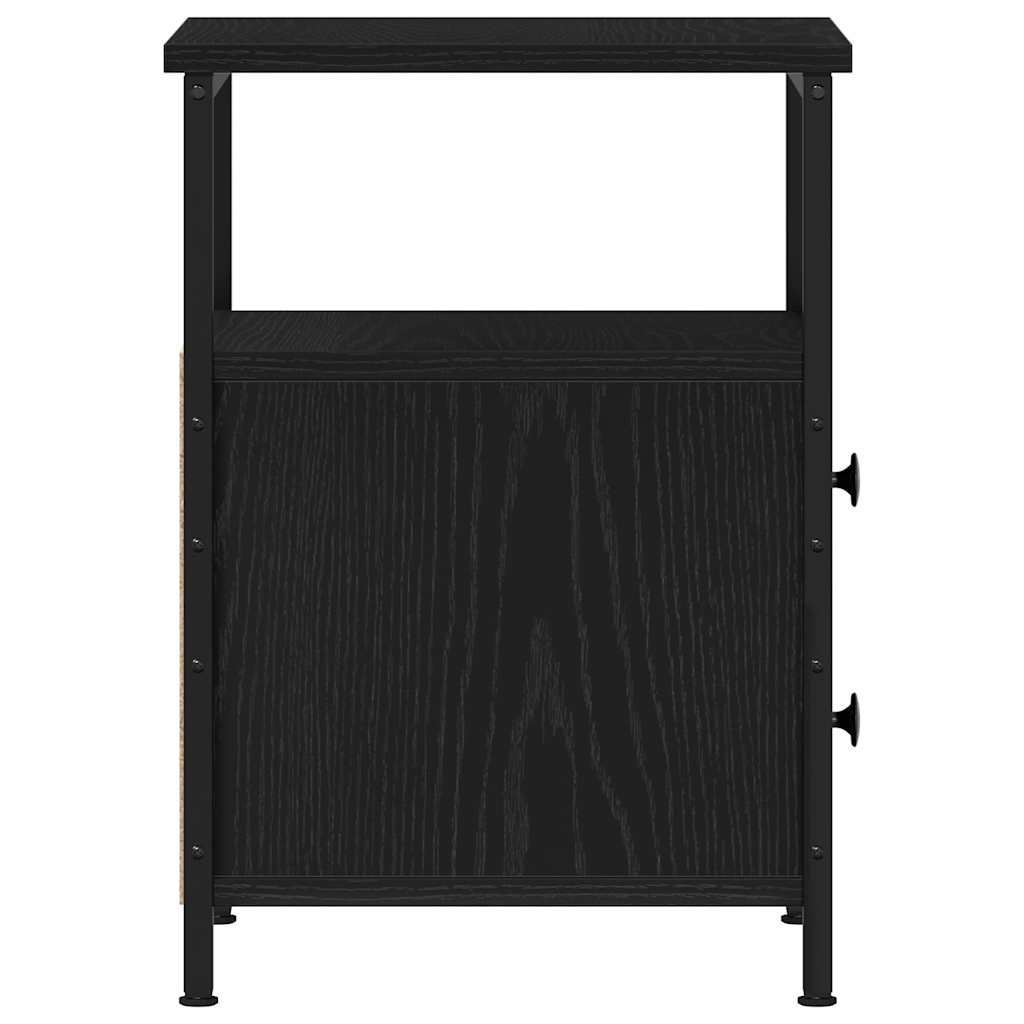Mesitas de noche 2 unidades Roble negro 34x35,5x50 cm Madera de ingeniería