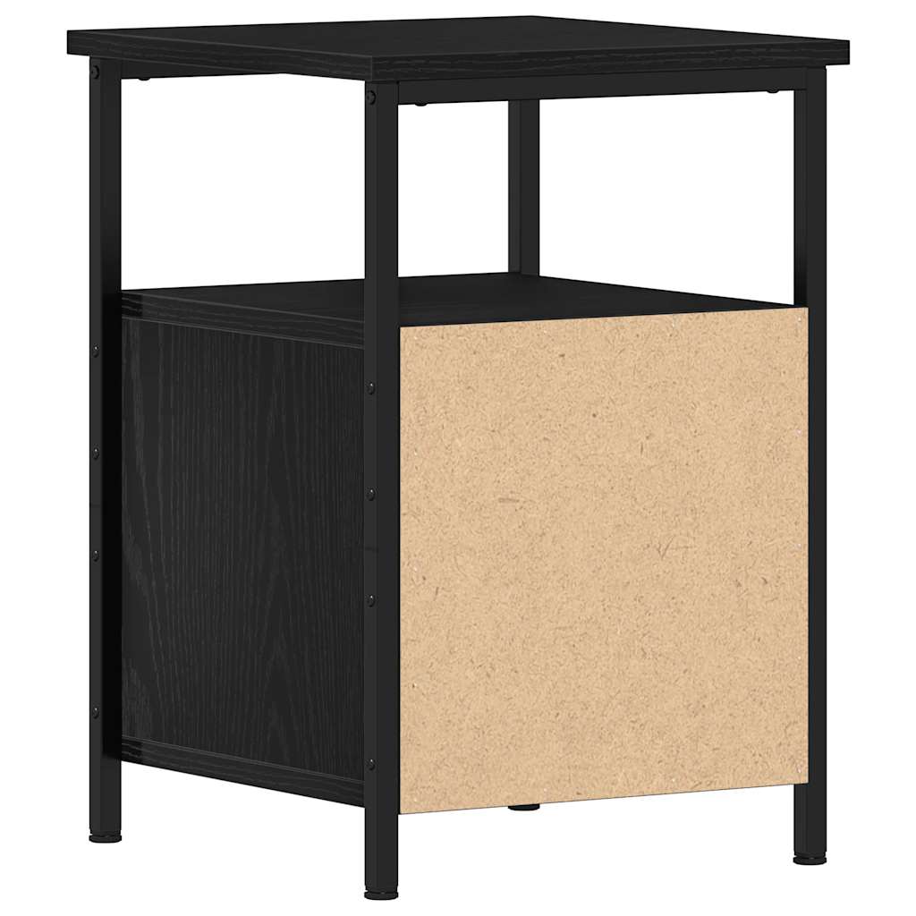 Mesitas de noche 2 unidades Roble negro 34x35,5x50 cm Madera de ingeniería