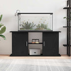 Soporte para acuario de madera de roble negro 121x41x58 cm