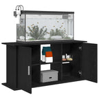 Soporte para acuario de madera de roble negro 121x41x58 cm