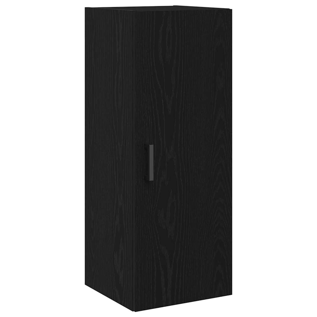 Armario de pared roble negro 34,5x34x90 cm madera de ingeniería