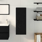 Armario de pared roble negro 34,5x34x90 cm madera de ingeniería
