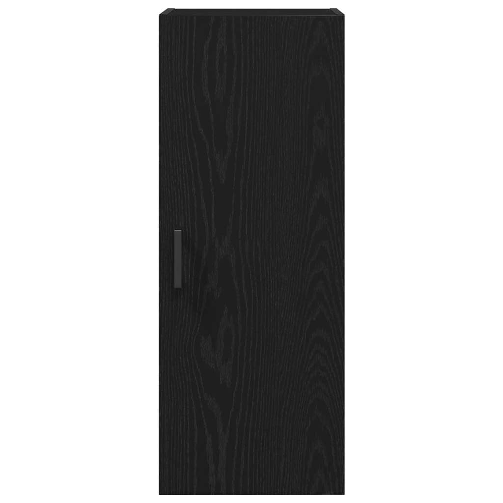 Armario de pared roble negro 34,5x34x90 cm madera de ingeniería