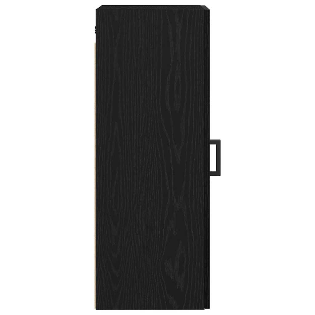 Armario de pared roble negro 34,5x34x90 cm madera de ingeniería