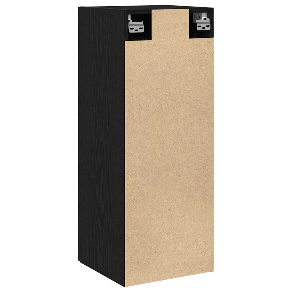 Armario de pared roble negro 34,5x34x90 cm madera de ingeniería