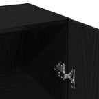 Armario de pared roble negro 34,5x34x90 cm madera de ingeniería