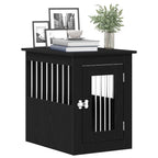 Mueble para jaula de perro de roble negro, 45 x 62 x 59 cm, madera de ingeniería