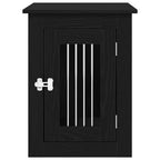 Mueble para jaula de perro de roble negro, 45 x 62 x 59 cm, madera de ingeniería