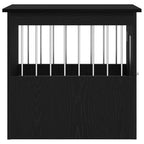 Mueble para jaula de perro de roble negro, 45 x 62 x 59 cm, madera de ingeniería