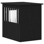 Mueble para jaula de perro de roble negro, 45 x 62 x 59 cm, madera de ingeniería