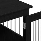 Mueble para jaula de perro de roble negro, 45 x 62 x 59 cm, madera de ingeniería