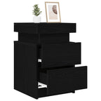 Armario de Noche con cajón 2 pcs Roble Negro 35 x 39 x 55 cm