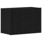 Mueble de TV roble negro 60x30x41 cm madera de ingeniería
