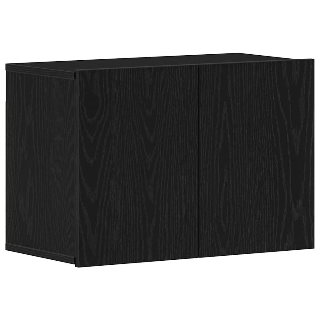 Mueble de TV roble negro 60x30x41 cm madera de ingeniería