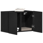 Mueble de TV roble negro 60x30x41 cm madera de ingeniería