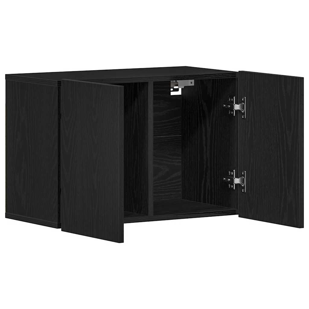 Mueble de TV roble negro 60x30x41 cm madera de ingeniería