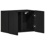 Mueble de TV roble negro 60x30x41 cm madera de ingeniería