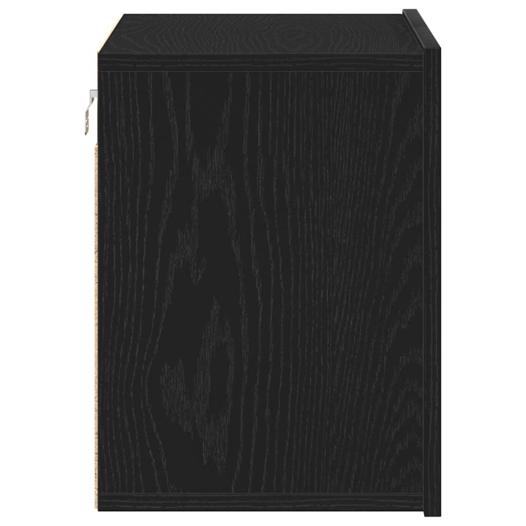 Mueble de TV roble negro 60x30x41 cm madera de ingeniería