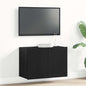 TV cabinet black oak 60x30x41 cm engineered wood