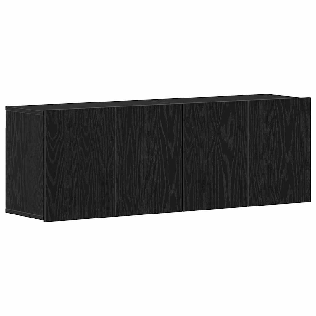 Muebles de TV 2 piezas Roble negro 120x30x41 cm Madera de ingeniería