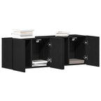 Muebles de TV 2 piezas Roble negro 120x30x41 cm Madera de ingeniería