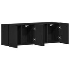 Muebles de TV 2 piezas Roble negro 120x30x41 cm Madera de ingeniería