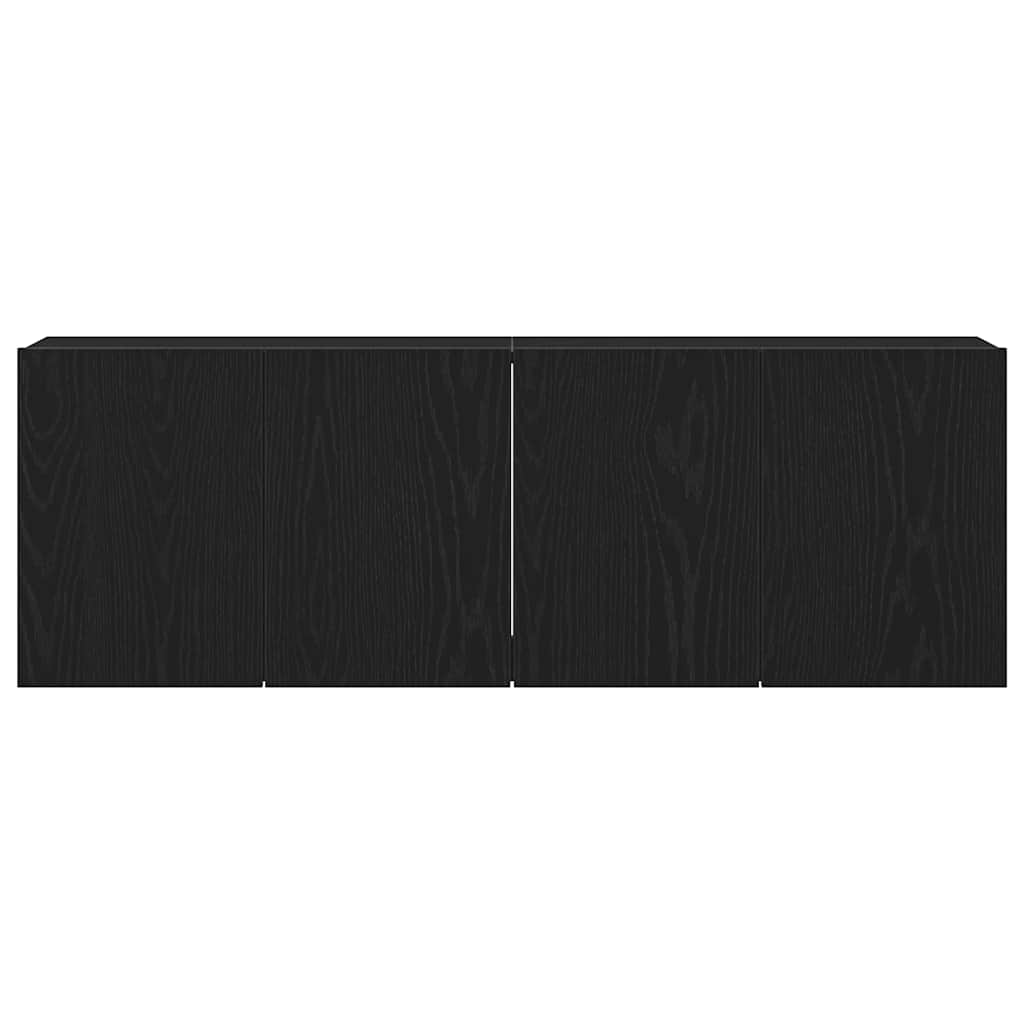 Muebles de TV 2 piezas Roble negro 120x30x41 cm Madera de ingeniería