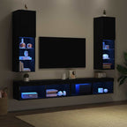 Conjunto de mueble de TV 2 pcs Roble Negro 30,5 x 30 x 102 cm