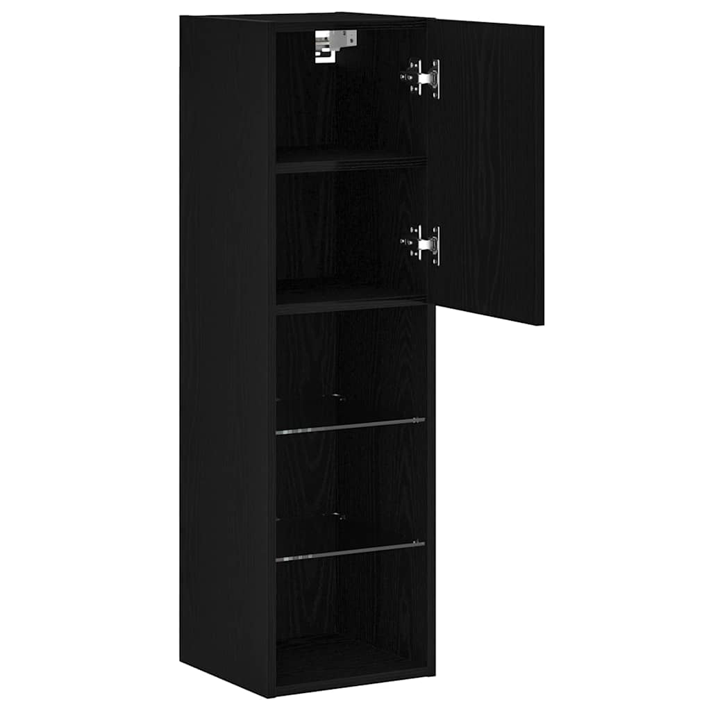 Conjunto de mueble de TV 2 pcs Roble Negro 30,5 x 30 x 102 cm