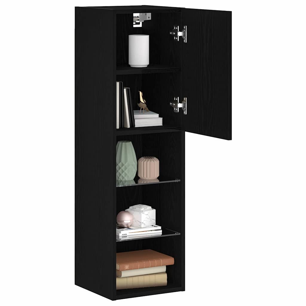 Conjunto de mueble de TV 2 pcs Roble Negro 30,5 x 30 x 102 cm