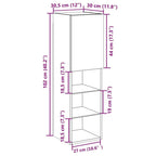 Conjunto de mueble de TV 2 pcs Roble Negro 30,5 x 30 x 102 cm