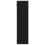 Armario de baño con espejo de madera de ingeniería de roble negro 60x16x60 cm