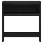 Mesilla de noche roble negro 40x30x40 cm madera de ingeniería