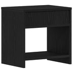 Mesilla de noche roble negro 40x30x40 cm madera de ingeniería