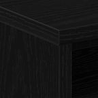 Mesilla de noche roble negro 40x30x40 cm madera de ingeniería