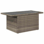Set sofás jardín y cojines 5 pzas ratán sintético gris