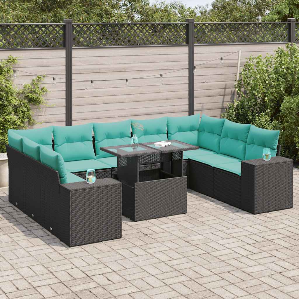 Set sofás jardín 5 pzas con cojines madera maciza pino blanco