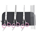 Set de tijeras de peluquería canina 4 piezas acero inoxidable