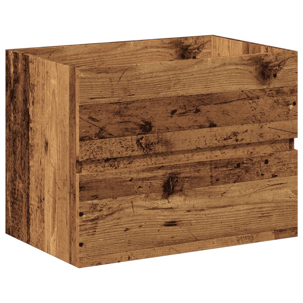 Mueble con lavabo integrado madera envejecida
