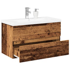 Mueble con lavabo integrado madera envejecida