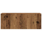 Conjunto de mueble de TV 8 piezas montado la pared madera vieja