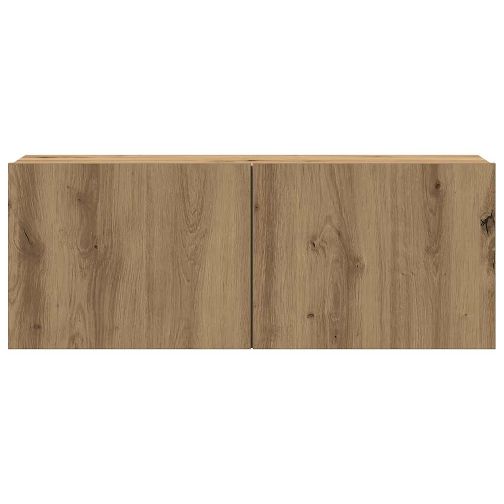Mueble para TV de pared madera contrachapada artesanal 8 piezas