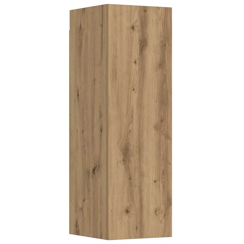 Muebles de TV de pared 3 uds madera ingeniería roble artesanal
